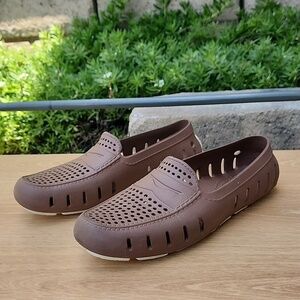 FLOATERS Shoes Men's Sz 9 Waterproof Vented Driving Loafers Brown